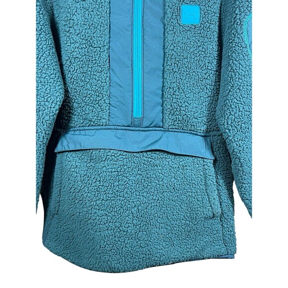 Under Armour Blue Sherpa Fleece Half Zip Jacket Men’s M Warm Outdoor - Picture 3 of 11